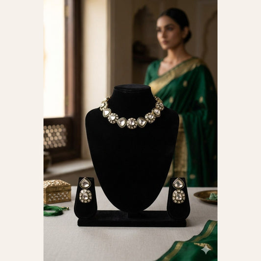 Sovereign Meena-Kundan Statement Collar Set